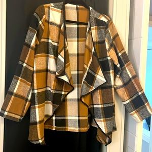 Open from plaid jacket